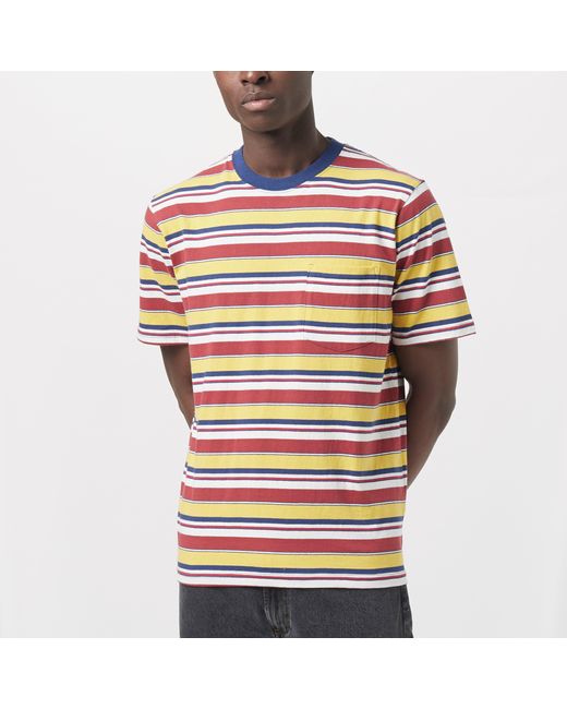 Beams Plus Multi Stripe Pocket T-shirt 