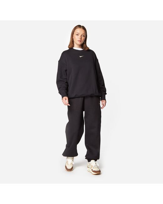 Nike Phoenix Fleece Oversized Crew Sweatshirt Women's in Black | Lyst
