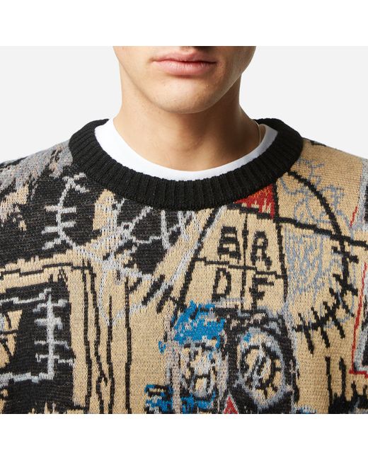 Wacko Maria X Jean-michel Basquiat Knit Sweatshirt in Black for