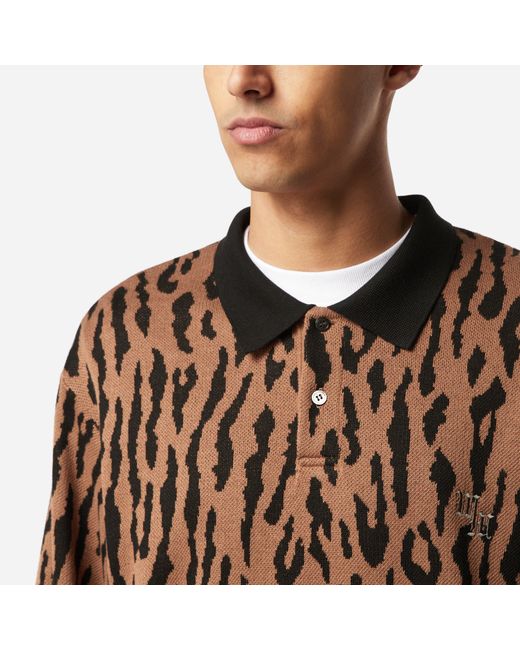 WACKO MARIA LEOPARD KNIT PORO SHIRT | www.electroavenida.com