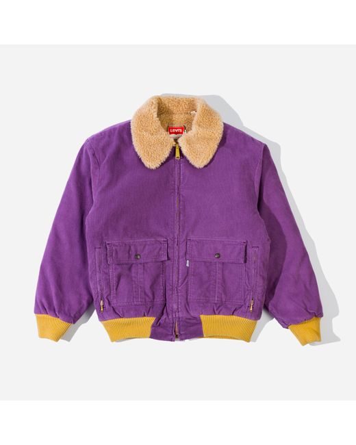 Levi's Cord Sherpa Jacket in Purple 