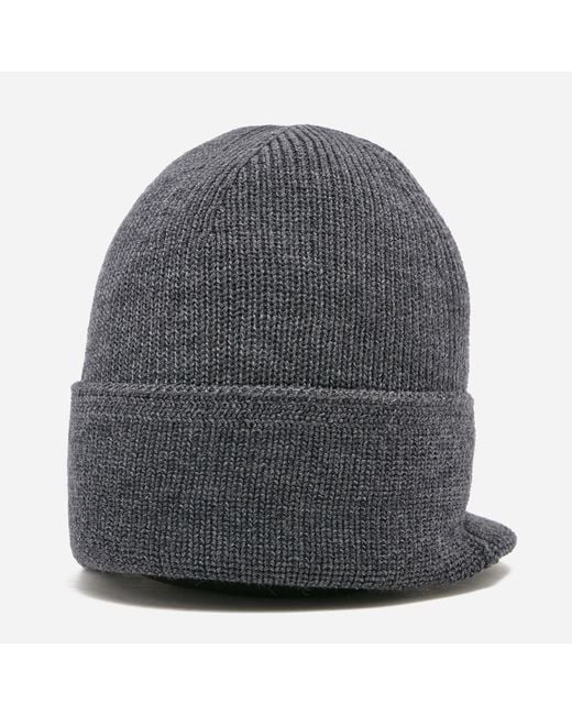 Visvim Sport Superfine Visor Knit Beanie in Grey/Grey (Grey) for Men