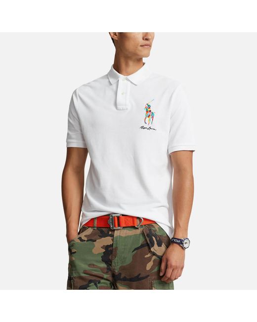 Polo Ralph Lauren White Custom Slim-fit Cotton Polo Shirt for men