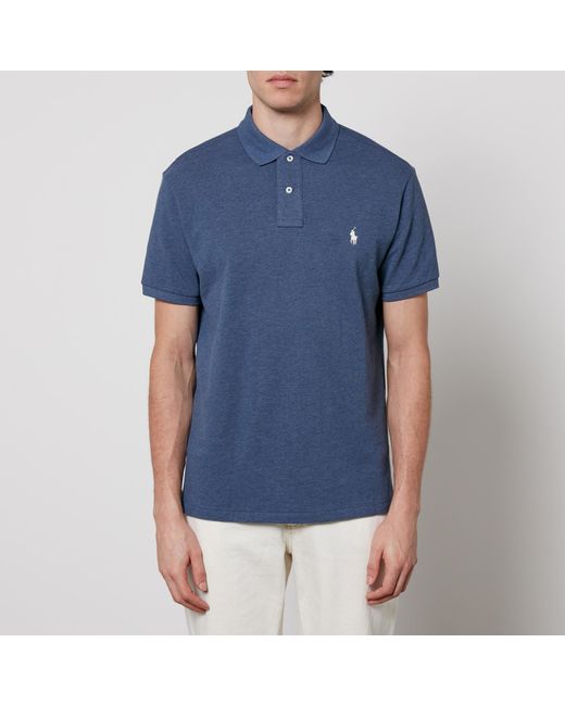 Polo Ralph Lauren Blue Custom Slim Fit Cotton-Piqué Polo Shirt for men