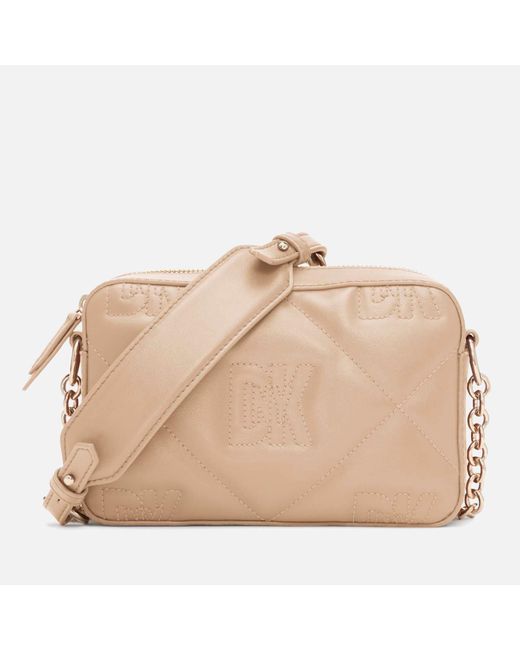 DKNY Natural Crosstown Quilted Leather Camera Bag