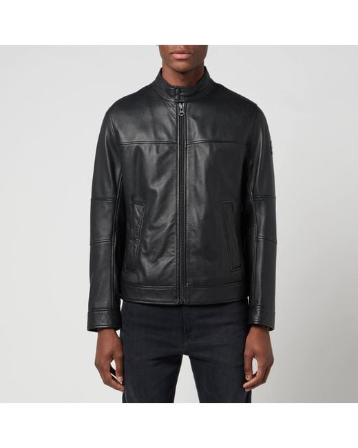 BOSS by Hugo Boss Black Casual Josep Leather Jacket for men