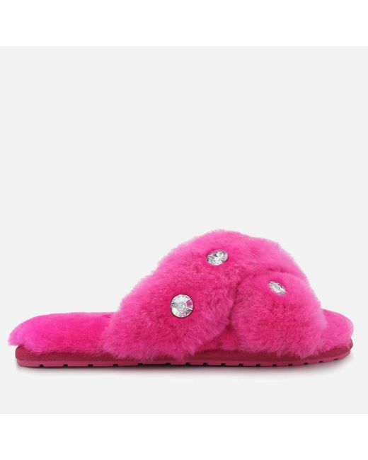 EMU Pink X Barbie Mayberry Gems Sheepskin Slippers