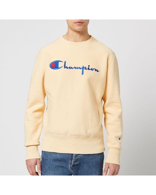Champion Natural Crew Neck Script Sweatshirt for men
