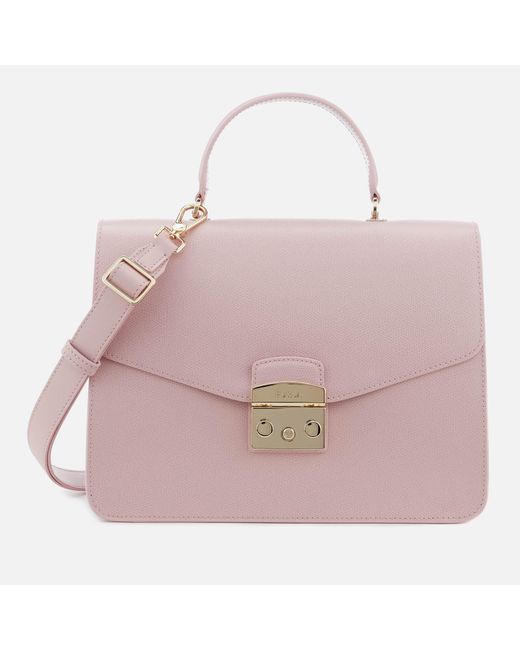 Furla Pink Metropolis Medium Top Handle Bag