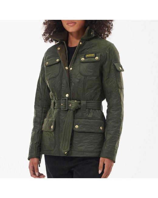 Barbour Green Polarquilt Shell Belted Jacket