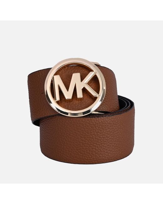 Michael Kors Brown Reversible Pebble Leather Belt
