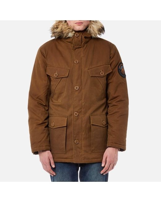 Superdry Everest Wax Jacket in Brown for Men | Lyst Canada