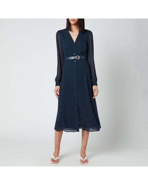 MICHAEL Michael Kors Perfection Dot Kate Dress in Blue | Lyst Canada