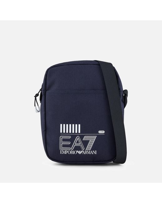 EA7 Blue Core Canvas Crossbody Bag for men