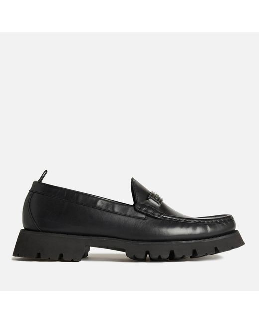 Karl Lagerfeld Mokassino Black Leather Loafers for men