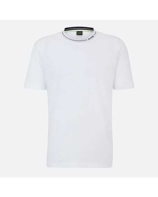 Boss White Tee 11 Cotton-jersey T-shirt for men