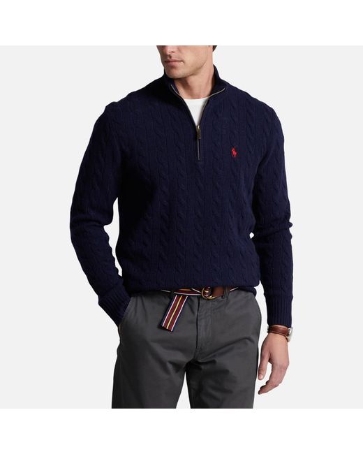 Polo Ralph Lauren Blue Wool And Cashmere-blend Jumper for men