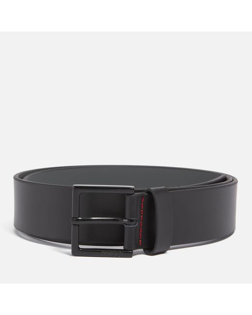 HUGO Black Giove Sz35 Faux Leather Belt for men