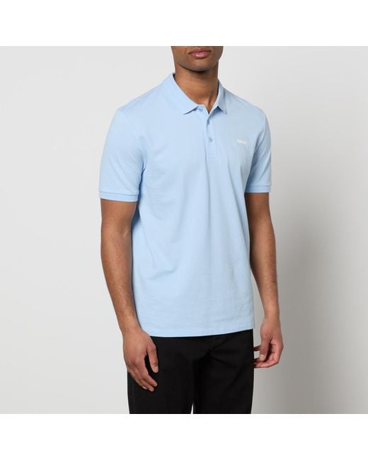 HUGO Blue Donos222 Cotton Polo Shirt for men