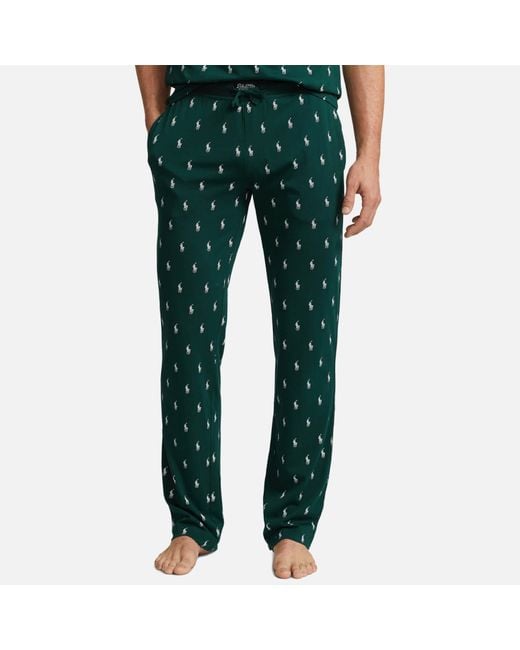 Polo Ralph Lauren Green Cotton-jersey Pyjama Trousers for men