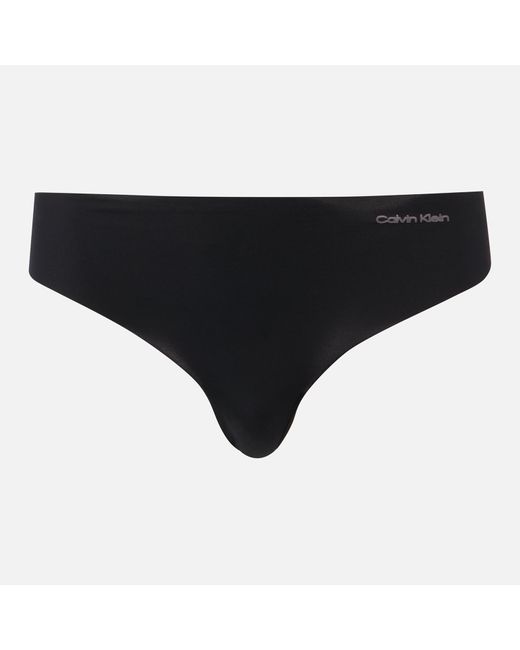 Calvin Klein Black Invisibles Micro Three-pack Stretch-jersey Thongs
