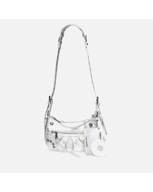 Steve Madden White Bglowing Faux Leather Crossbody Bag