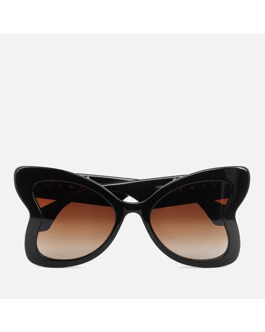 Vivienne Westwood Black Athalia Acetate Oversized Sunglasses