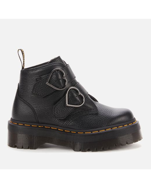 Dr. Martens Devon Heart Leather Ankle Boots in Black | Lyst Canada