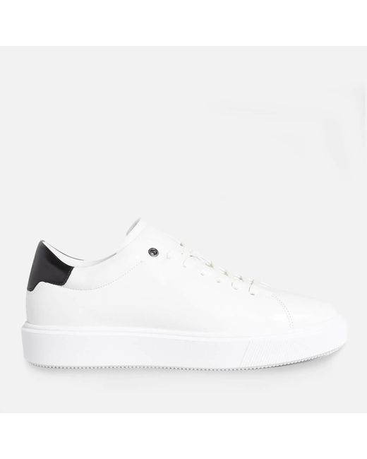 Ted Baker White Breyon Leather Trainers for men