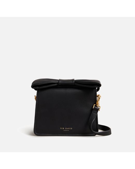 Ted Baker Niasina Leather Bow Detail Mini Cross Body Bag in Black Lyst