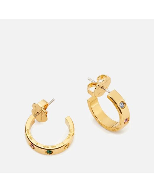 Kate Spade Metallic Gold-Plated Huggie Earrings