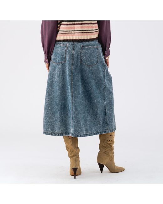 Lolly's Laundry Blue Isa Midi Denim Skirt