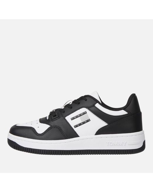 Tommy Hilfiger Retro Low Fancy Leather Trainers in White | Lyst Canada