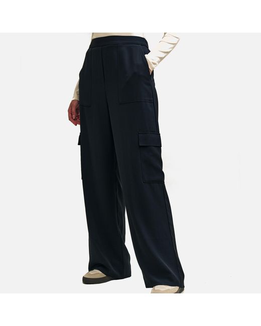 Nobody's Child Black Carrie Recycled Straight-leg Cargo Trousers