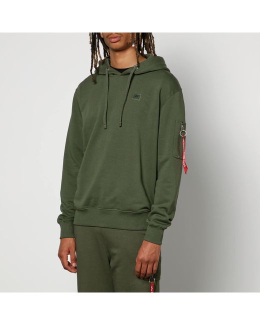 Alpha Industries X Fit Cotton-blend Jersey Hoodie in Green for Men | Lyst
