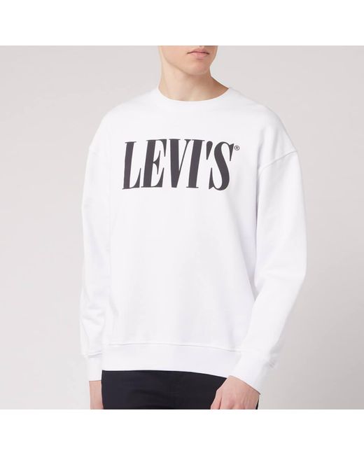 Levi's White Relaxed Graphic Sweatshirt for men