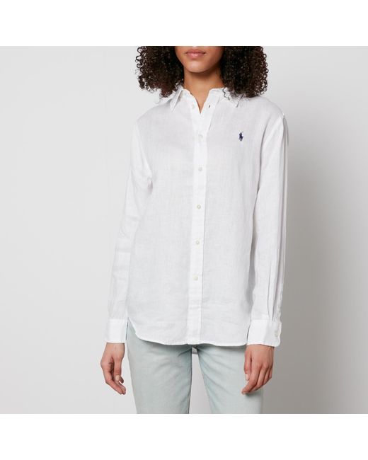 Polo Ralph Lauren White Relaxed-Fit Leinenhemd