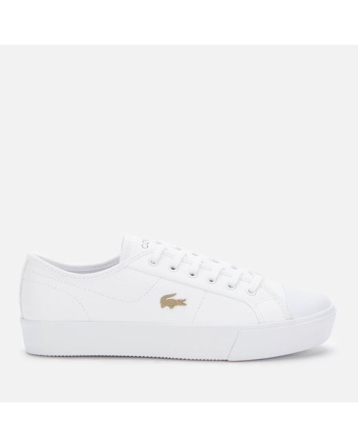 lacoste ziane grand flatform trainers in white