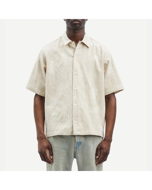 Samsøe & Samsøe Natural Embroidered Cotton-blend Saayo Shirt for men