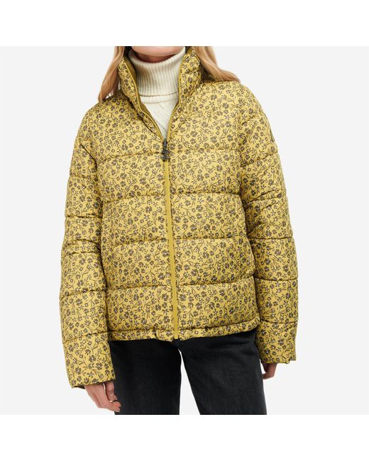 Barbour Marin Reversible Quilted Shell Jacket in Yellow Lyst