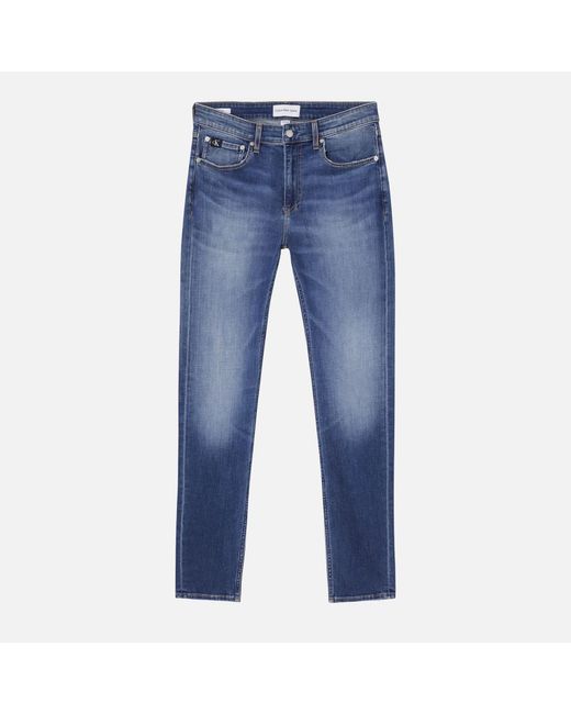 Calvin Klein Blue Slim Washed Denim Jeans for men