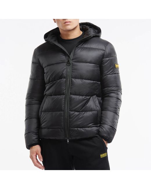 Barbour Black Bobber Quilt Jacket for men