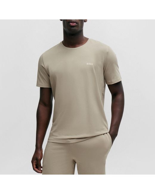 Boss Natural Mix&match Stretch Cotton-jersey T-shirt for men