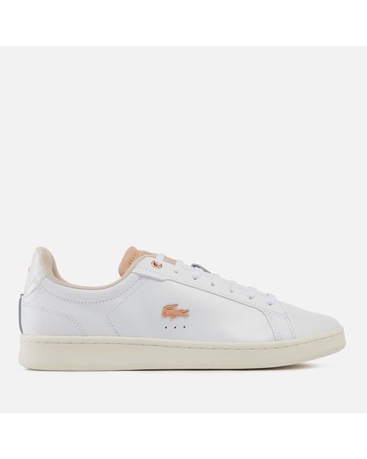 Lacoste White Carnaby Pro 222 4 Leather Cupsole Trainers