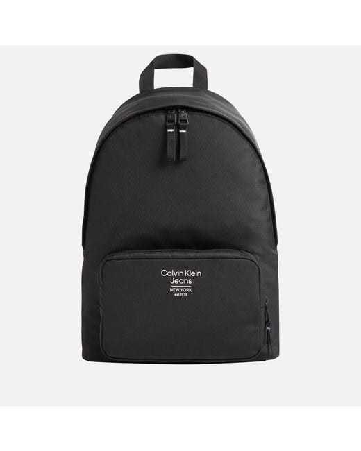 Calvin Klein Black Sport Essentials Logo Campus Backpack for men