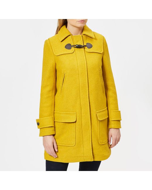 Joules Yellow Woolsdale Duffle Coat