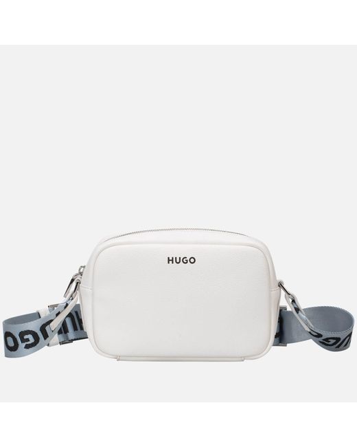 HUGO White Bel Faux Leather Crossbody Bag