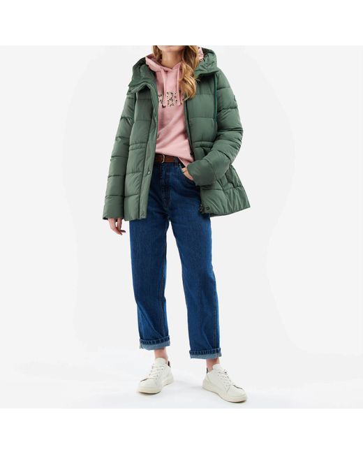 Barbour Blue Littlebury Quilted Shell Puffer Jacket
