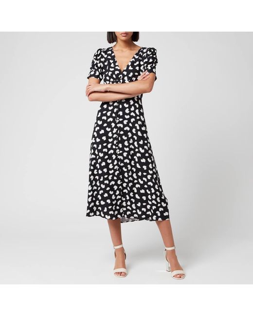 MICHAEL Michael Kors Black Petal Pf Midi Dress