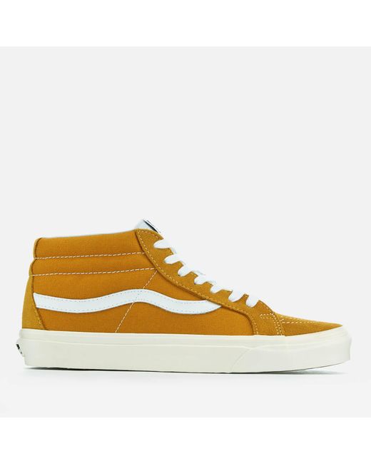 Vans Yellow Sk8-mid Reissue Retro Sport Trainers